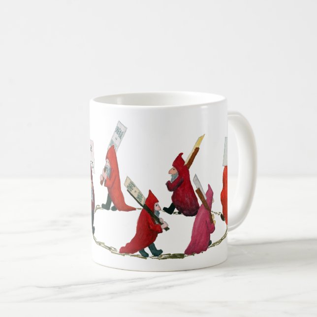 Dwarfs on strike coffee mug (Front Right)