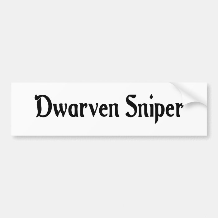 Dwarven Sniper Bumper Sticker