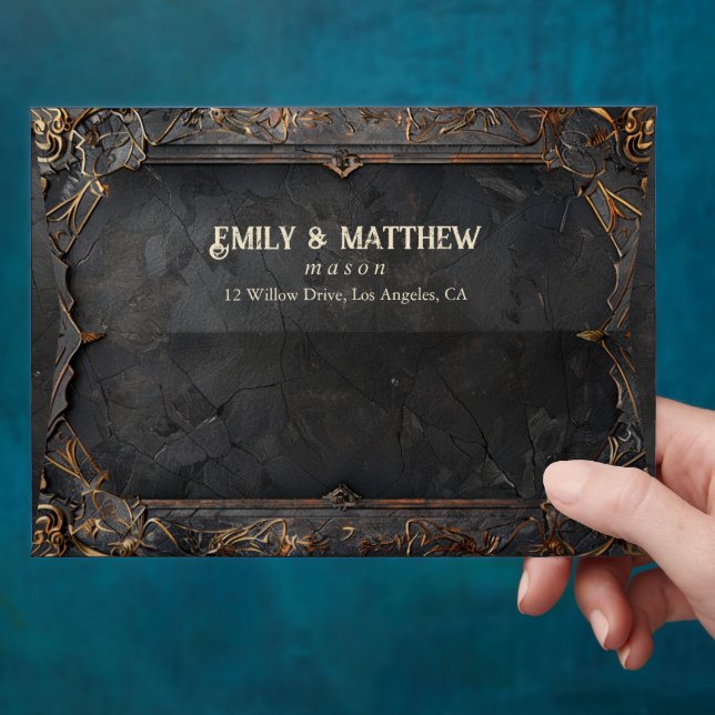 Dwarven Splendor Fantasy Wedding  Envelope (Hand)