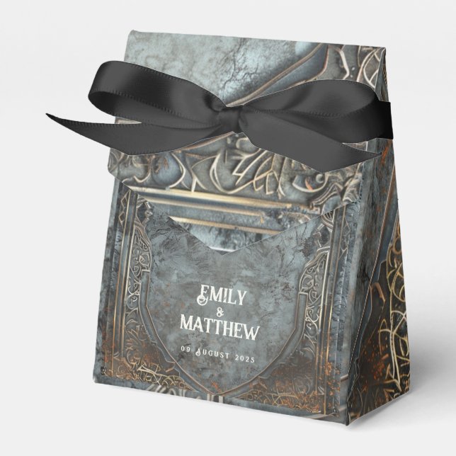 Dwarven Splendor Fantasy Wedding  Favor Boxes (Front Side)