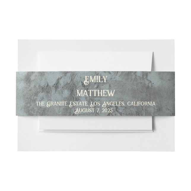 Dwarven Splendor Fantasy Wedding  Invitation Belly Band (Front Example)
