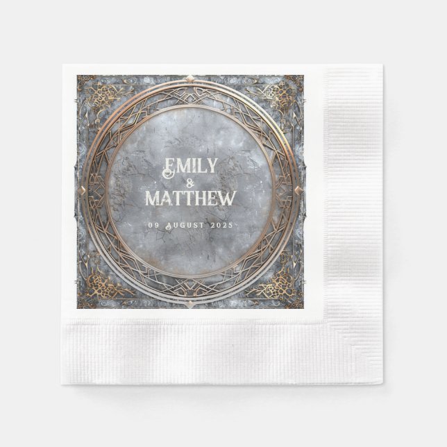 Dwarven Splendor Fantasy Wedding  Napkins (Front)