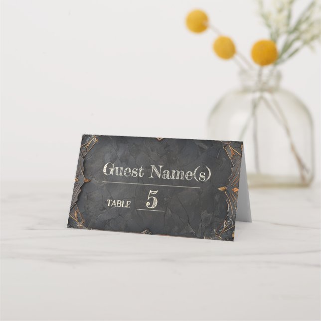 Dwarven Splendor Fantasy Wedding  Place Card (Front)