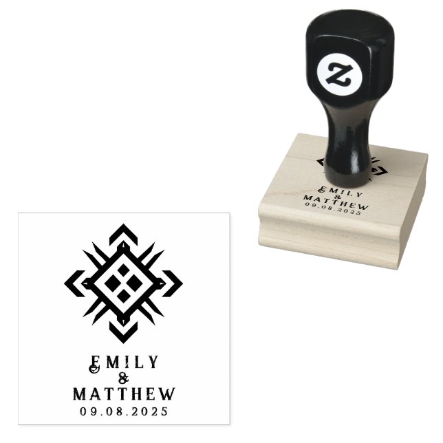 Dwarven Splendor Fantasy Wedding Rubber Stamp (Stamped)