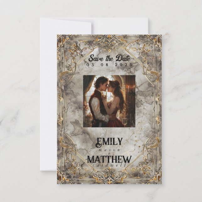 Dwarven Splendor Fantasy Wedding  Save The Date (Front)