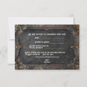 Dwarven Splendor Fantasy Wedding Thank You Card