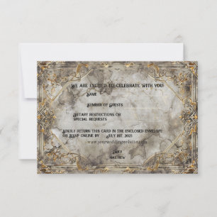 Dwarven Splendor Fantasy Wedding Thank You Card