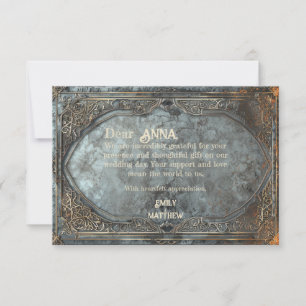 Dwarven Splendor Fantasy Wedding Thank You Card