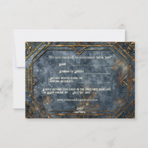 Dwarven Splendor Fantasy Wedding Thank You Card