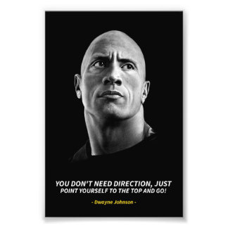 Dwayne Johnson quotes Photo Enlargement Print