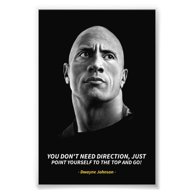 Dwayne Johnson quotes Photo Enlargement Print (Front)
