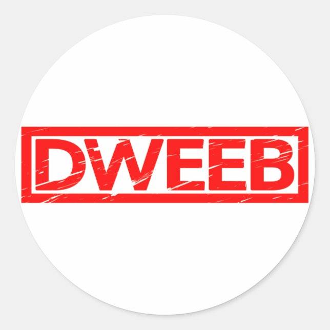 Dweeb Stamp Classic Round Sticker (Front)