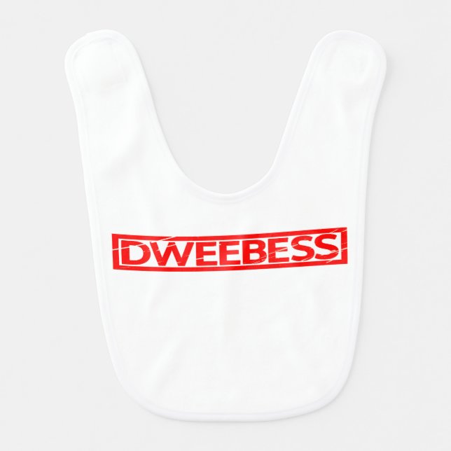 Dweebess Stamp Baby Bib (Front)