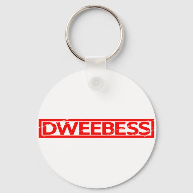 Dweebess Stamp Keychain (Front)