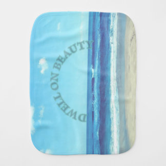 Dwell on Beauty beach scene Baby Burp Cloth