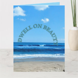 Dwell on joy beach scene  card