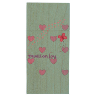 dwell on joy hearts and paw prints flash drive