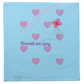 dwell on joy hearts and paw prints Kitchen towel Cloth Napkin