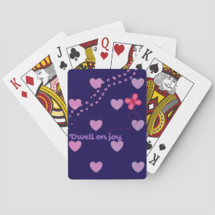 dwell on joy hearts and paw prints playing cards