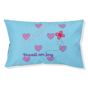 dwell on joy paw prints hearts and butterfly dog pet bed