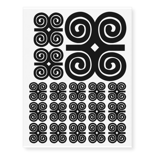 Dwennimmen - Strength and Humility Adinkra Symbol Temporary Tattoos (Front)
