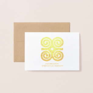 Dwennimmen   Strength Humility Adinkra Symbol Foil Card