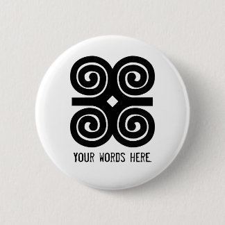 Dwennimmen Strength | Humility Adinkra Symbol Pinback Button