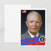 Dwight D. Eisenhower Baseball Card (Front/Back)