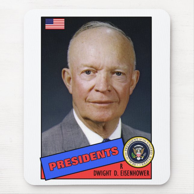 Dwight D. Eisenhower Baseball Card Mouse Pad (Front)