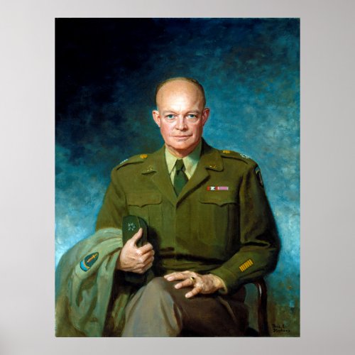 Dwight D Eisenhower by Thomas Edgar Stephens 1947 Poster