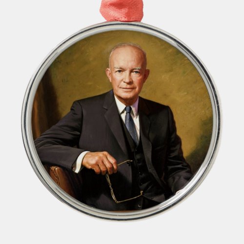 Dwight D Eisenhower Official Presidential Portrait Metal Ornament