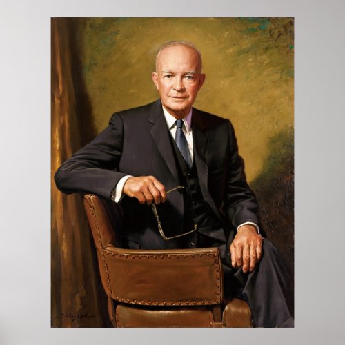 Dwight D Eisenhower Official Presidential Portrait Poster