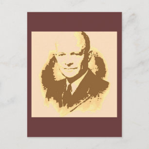 Dwight D Eisenhower Pop Art Postcard