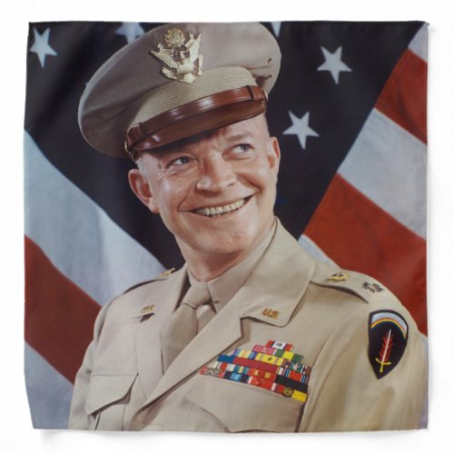 Dwight D Eisenhower Portrait Bandana