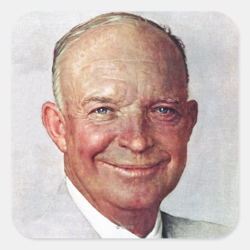 Dwight D Eisenhower Square Sticker