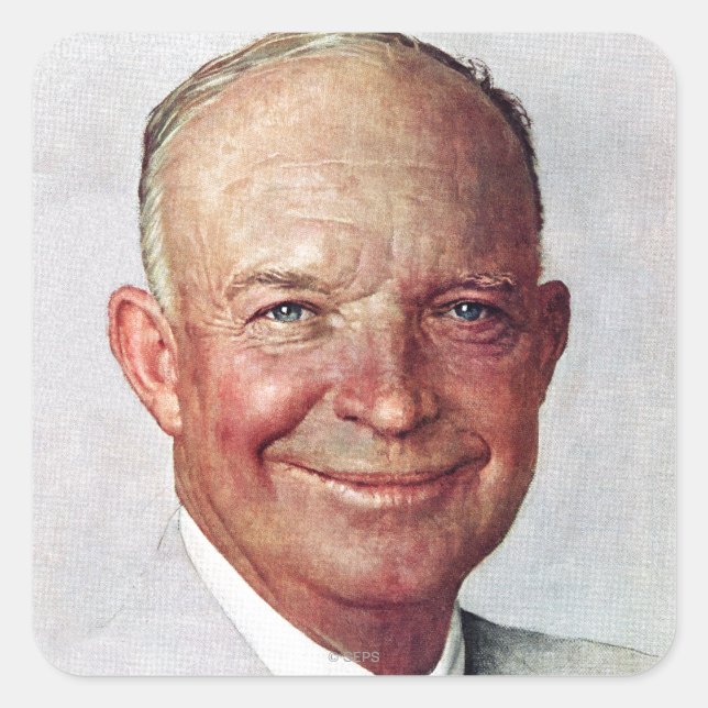 Dwight D. Eisenhower Square Sticker (Front)