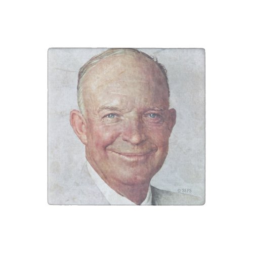 Dwight D Eisenhower Stone Magnet