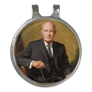 Dwight Eisenhower American President Portrait Golf Hat Clip