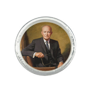 Dwight Eisenhower American President Portrait  Ring