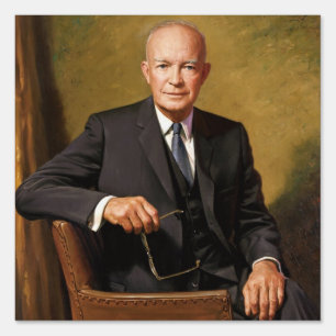 Dwight Eisenhower American President Portrait Sign