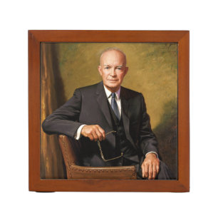 Dwight Eisenhower President American Portrait   Desk Organizer