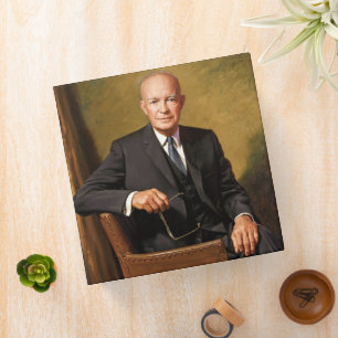 Dwight Eisenhower President White House Portrait   3 Ring Binder