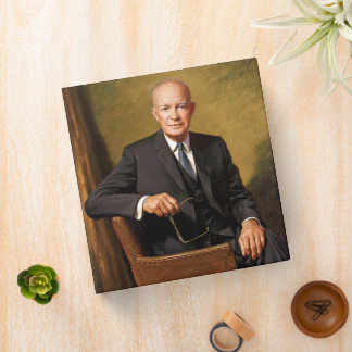 Dwight Eisenhower President White House Portrait   3 Ring Binder