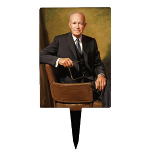 Dwight Eisenhower President White House Portrait Cake Topper