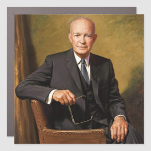 Dwight Eisenhower President White House Portrait Car Magnet