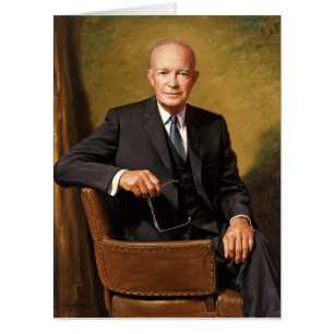 Dwight Eisenhower President White House Portrait   Card