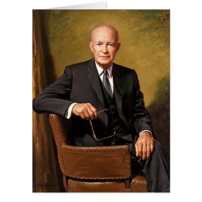 Dwight Eisenhower President White House Portrait   Card (Front)