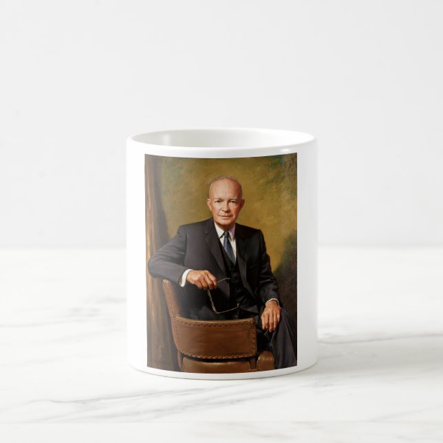 Dwight Eisenhower President White House Portrait   Coffee Mug (Center)