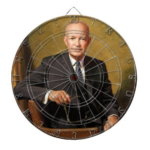 Dwight Eisenhower President White House Portrait Dart Board