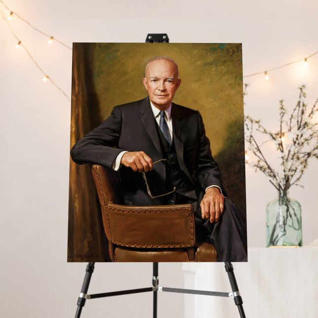 Dwight Eisenhower President White House Portrait   Foam Board (In Situ (Stand))